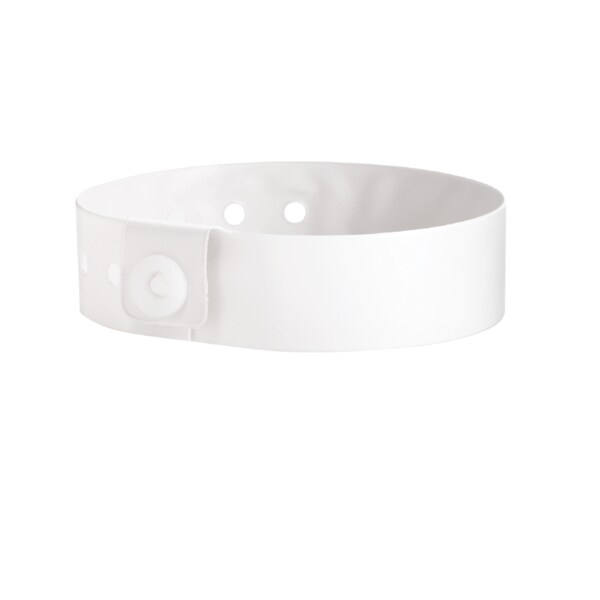 Wristband - Vinyl - Solid 3/4" x 10-3/16" White